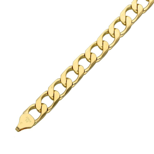 9ct Yellow Gold Curb Bracelet - 8" - 24.6g