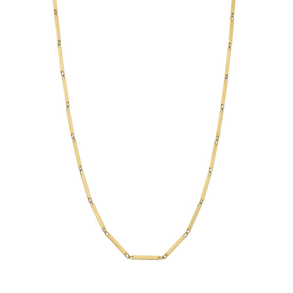 9ct Yellow Gold Bar-Link Necklace - 19" - 7.3g