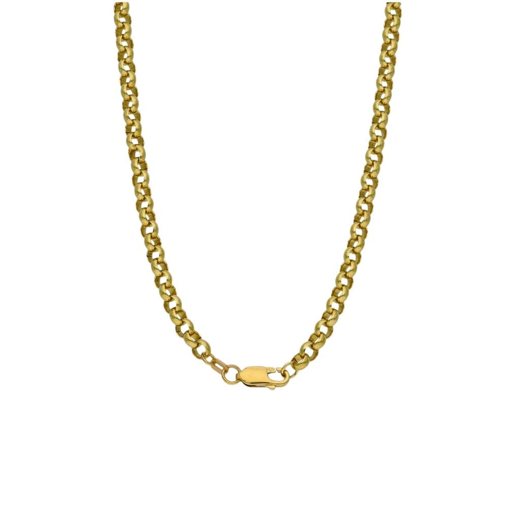 Gents 9ct Yellow Gold Belcher Chain - 21" - 25.4g