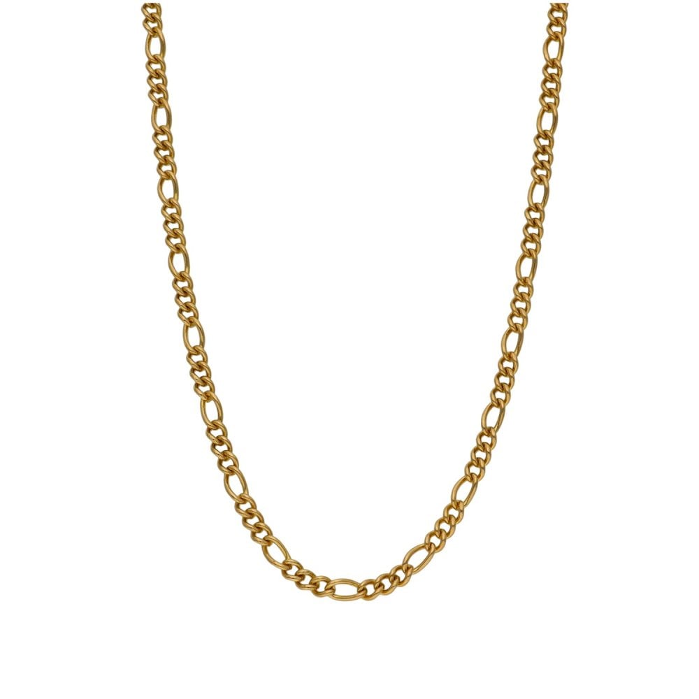 9ct Yellow Gold Figaro Chain - 22" - 14.0g