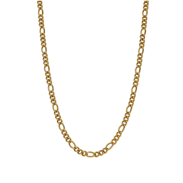 9ct Yellow Gold Figaro Chain - 22" - 14.0g