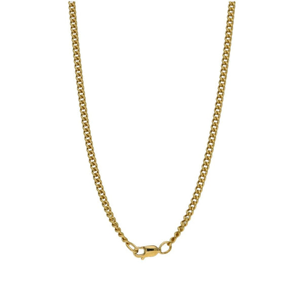 9ct Yellow Gold Round Open Curb Chain - 20" - 11.3g