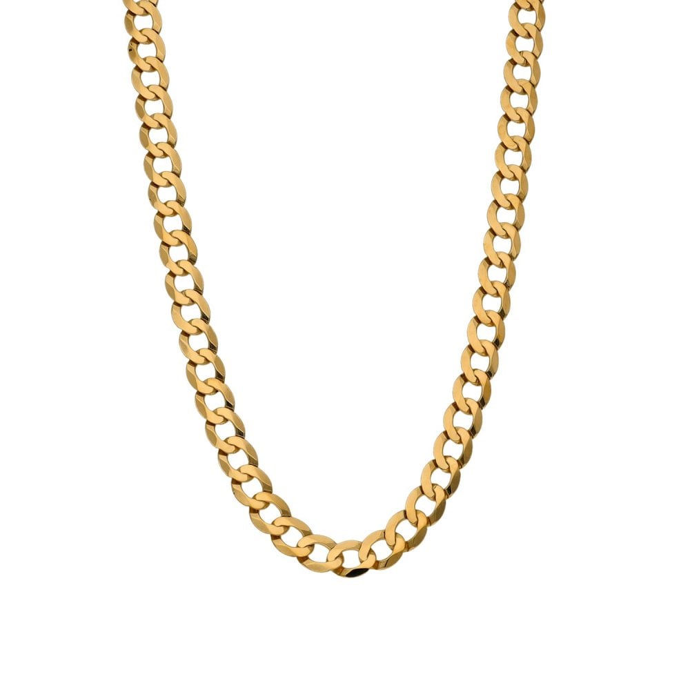 Gents 9ct Yellow Gold Curb Chain - 20" - 14.9g