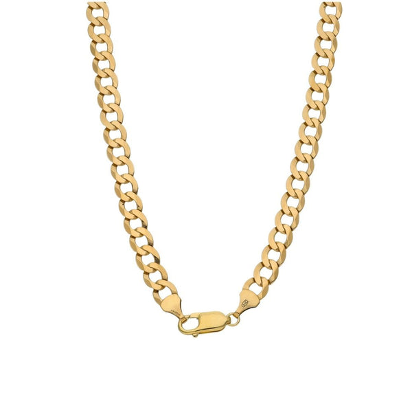 Gents 9ct Yellow Gold Curb Chain - 20" - 14.9g