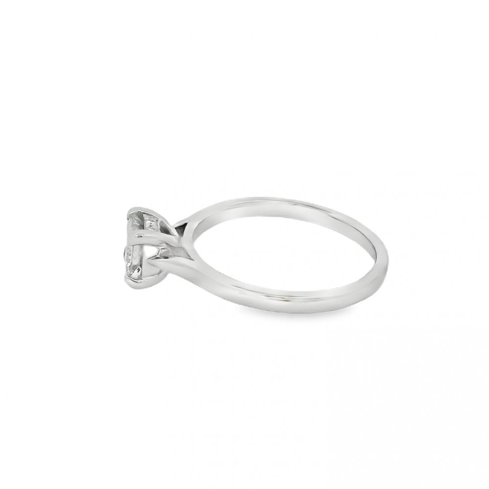 Platinum Diamond Solitaire Engagement Ring - 0.71ct - Size L