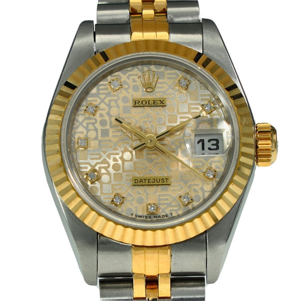 Lady-Datejust 69173 - Silver Diamond Dial - 1995