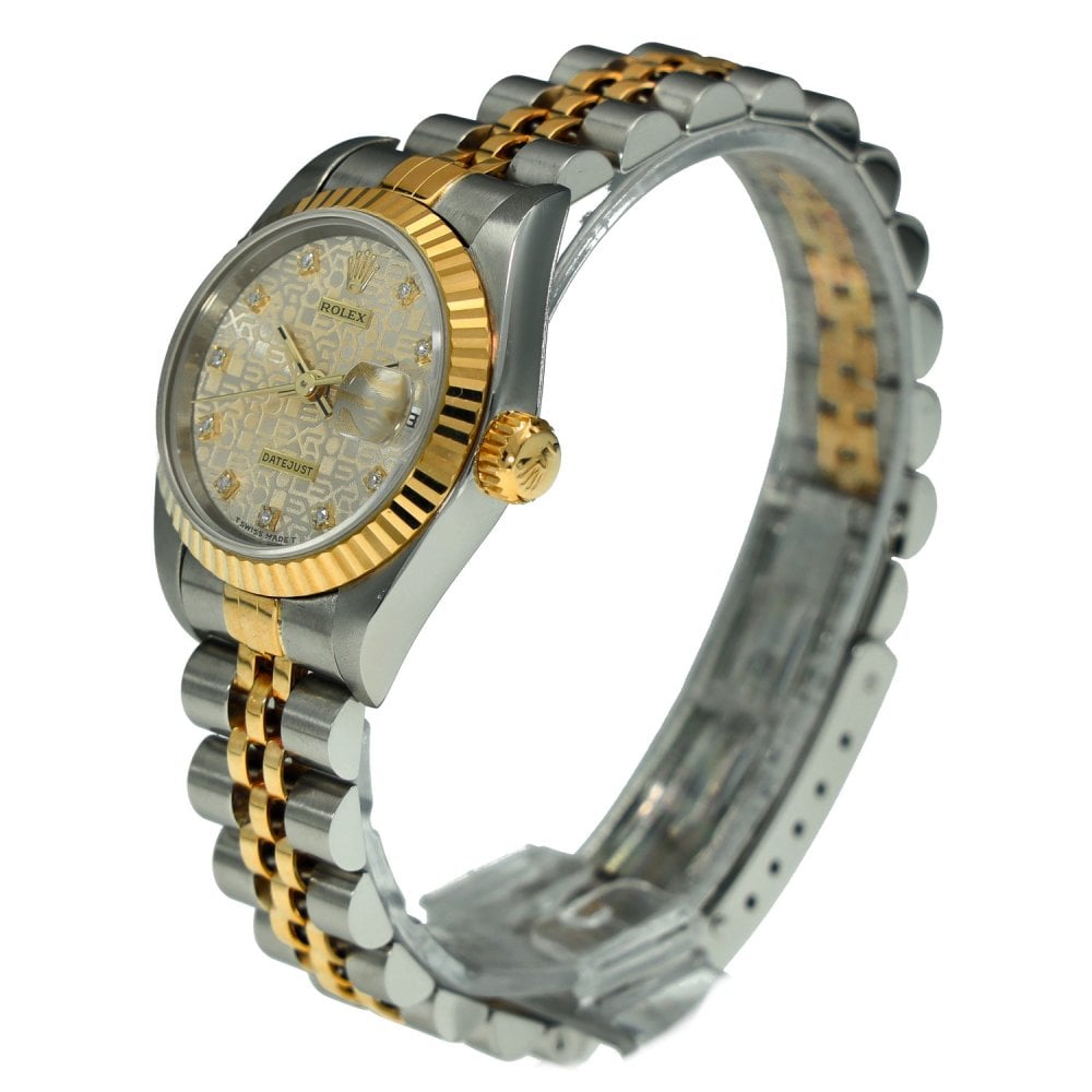 Lady-Datejust 69173 - Silver Diamond Dial - 1995
