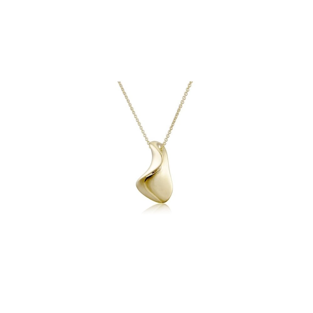 9ct Yellow Gold Heavy Twisted Pebble Necklace - 20" - 10.1g