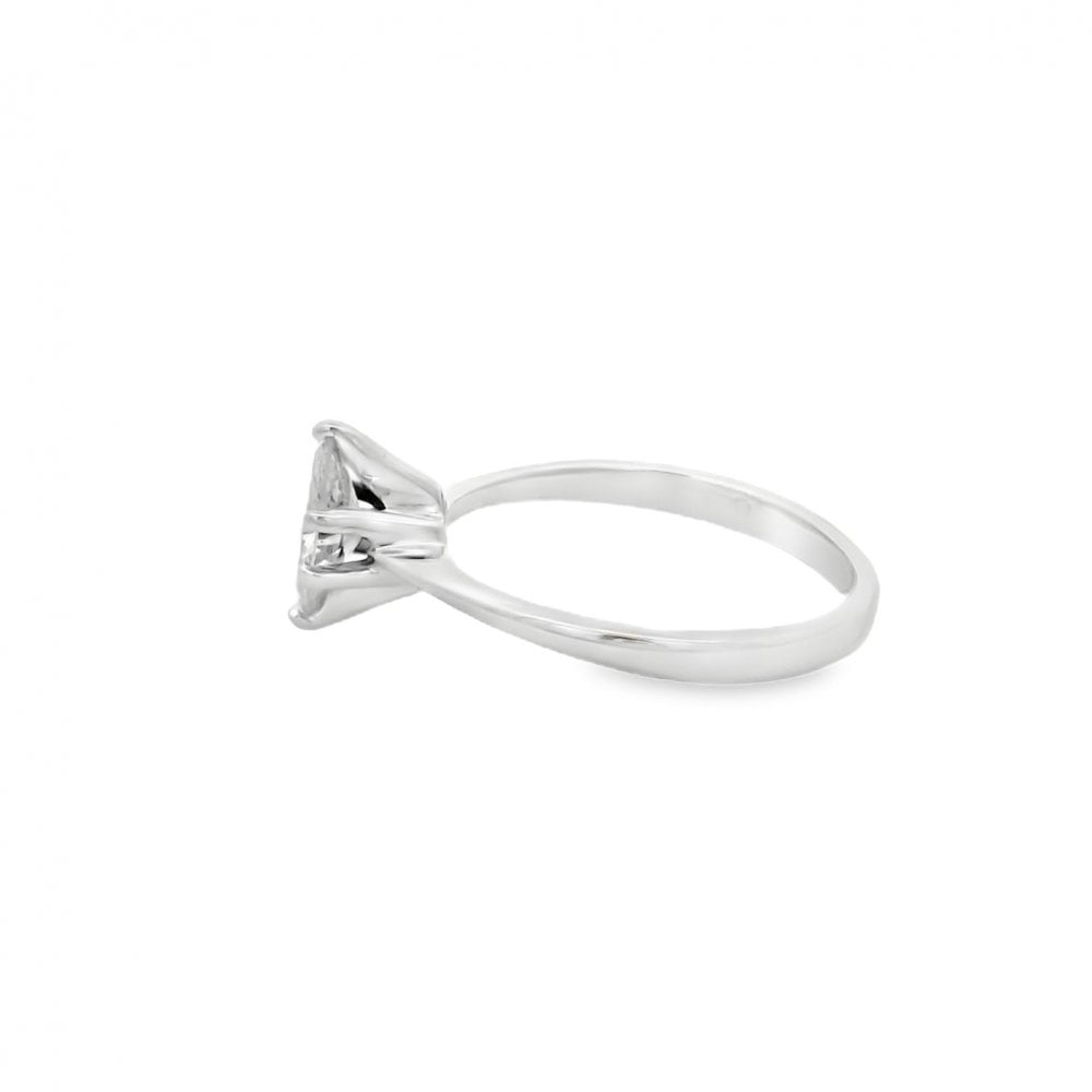 18ct White Gold Diamond Marquise Engagement Ring - 0.42ct