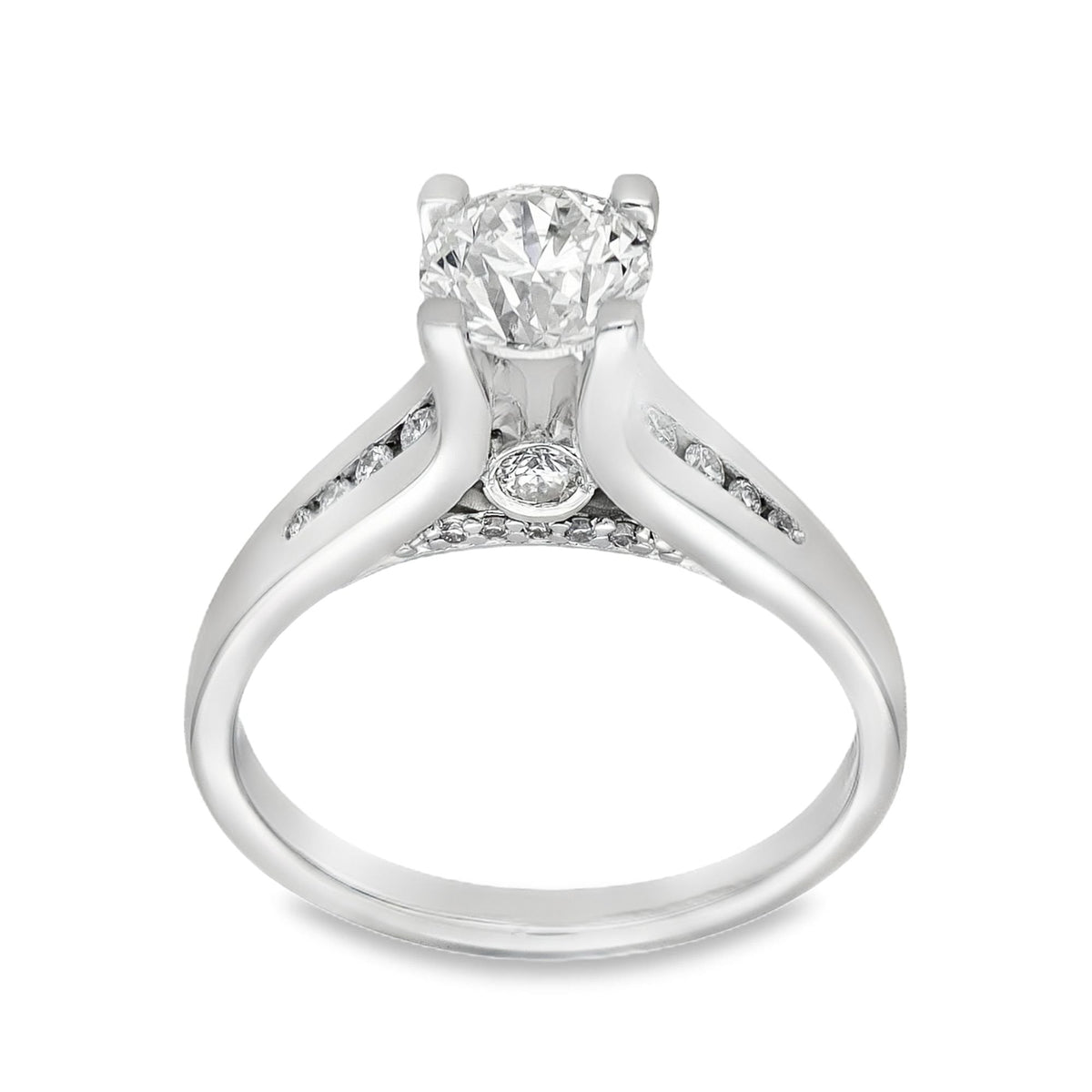 Ladies 18ct White Gold Diamond Engagement Ring - 1.01ct