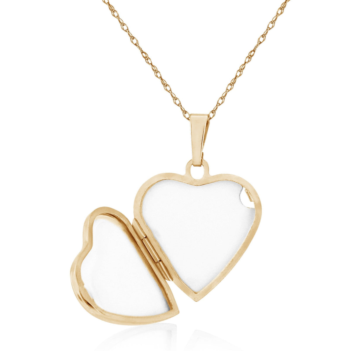 9ct Yellow Gold Engraved Locket & Chain - 16/18"