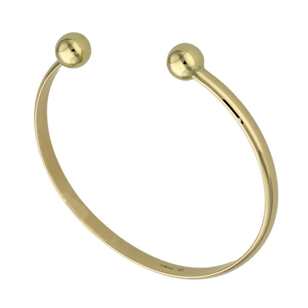 9ct Yellow Gold Torque Bangle - 17.5cm - 11.1g