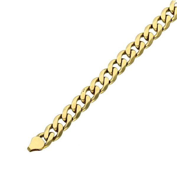 Gents 9ct Yellow Gold Curb Bracelet - 8.5" - 21.4g