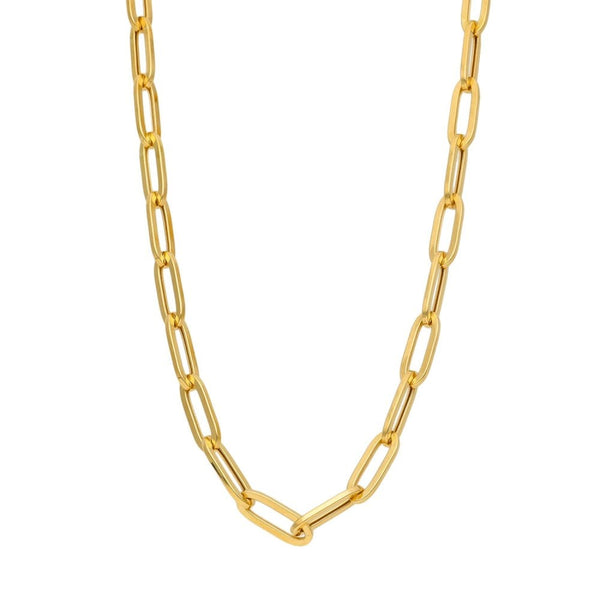 9ct Yellow Gold Paperlink Chain - 20" - 10.6g