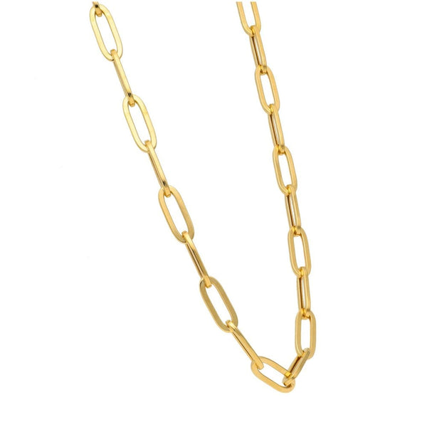 9ct Yellow Gold Paperlink Chain - 20" - 10.6g