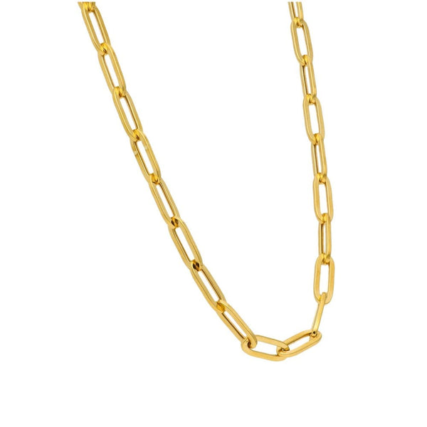 9ct Yellow Gold Paperlink Chain - 20" - 7.4g