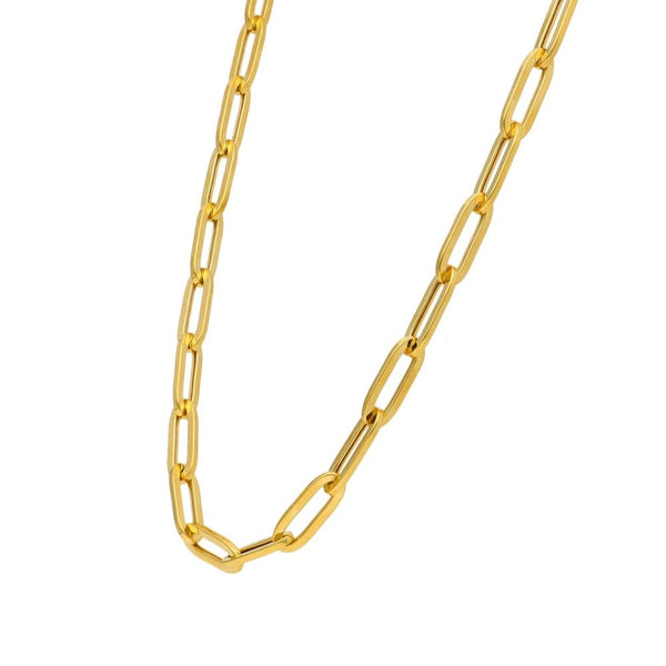 9ct Yellow Gold Paperlink Chain - 20" - 7.4g