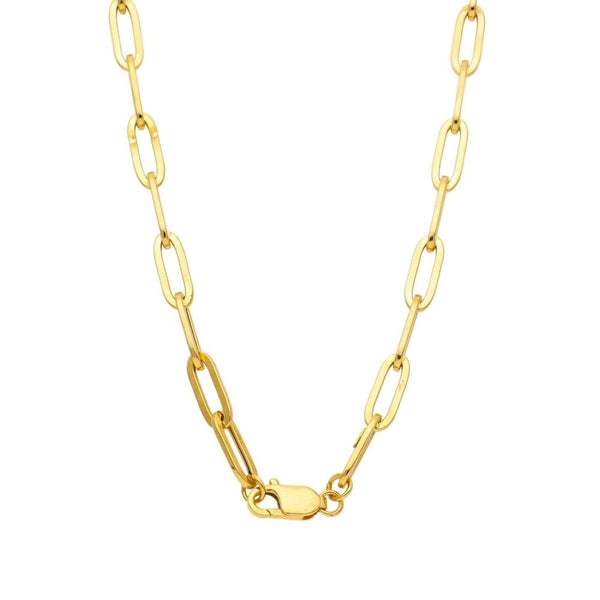 9ct Yellow Gold Paperlink Chain - 20" - 7.4g