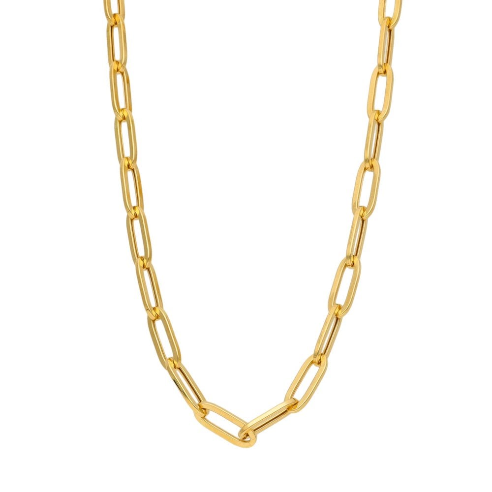 9ct Yellow Gold Paperlink Chain - 18" - 9.9g
