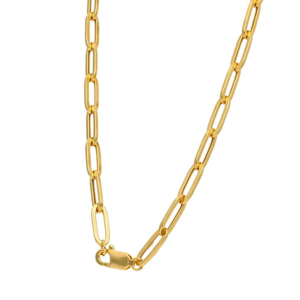 9ct Yellow Gold Paperlink Chain - 18" - 9.9g