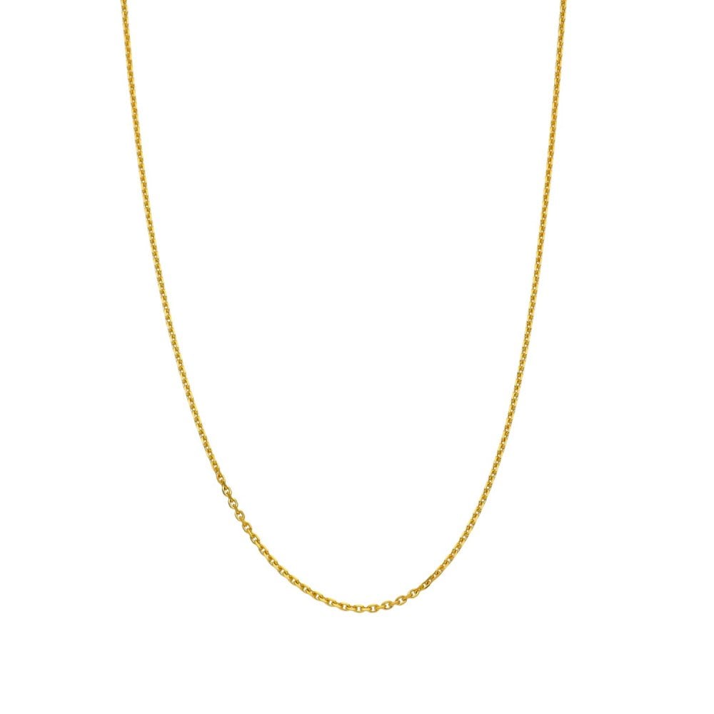 9ct Yellow Gold Trace Chain - 18/20" - 2.3g