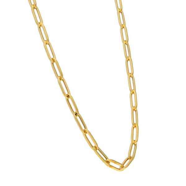 9ct Yellow Gold Paperlink Chain - 22" - 6.9g