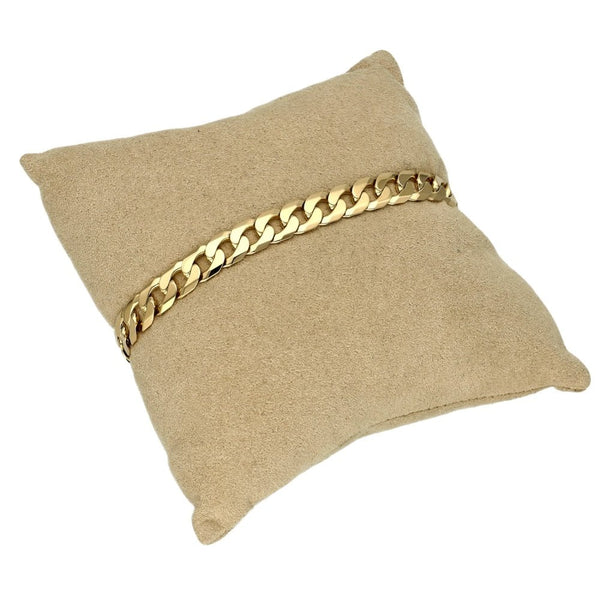 Gents 9ct Yellow Gold Curb Bracelet - 8.5" - 15.9g