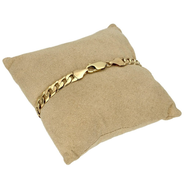 Gents 9ct Yellow Gold Curb Bracelet - 8.5" - 15.9g