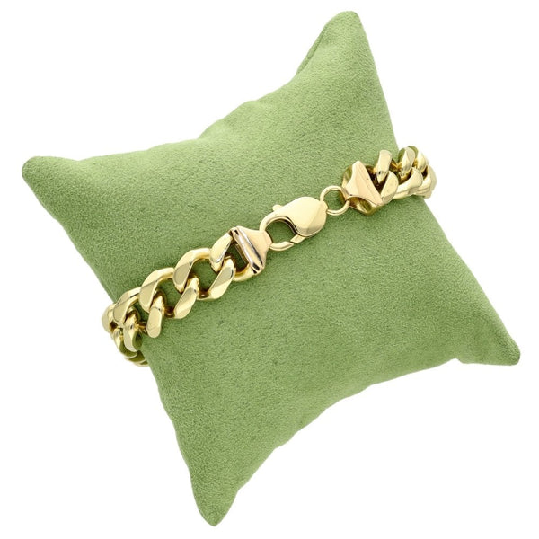 9ct Yellow Gold Heavy Curb Bracelet - 9" - 67.0g