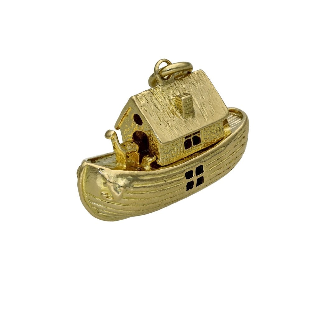 9ct Yellow Gold Noahs Ark Charm - 8.4g