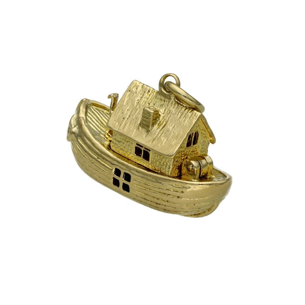 9ct Yellow Gold Noahs Ark Charm - 8.4g