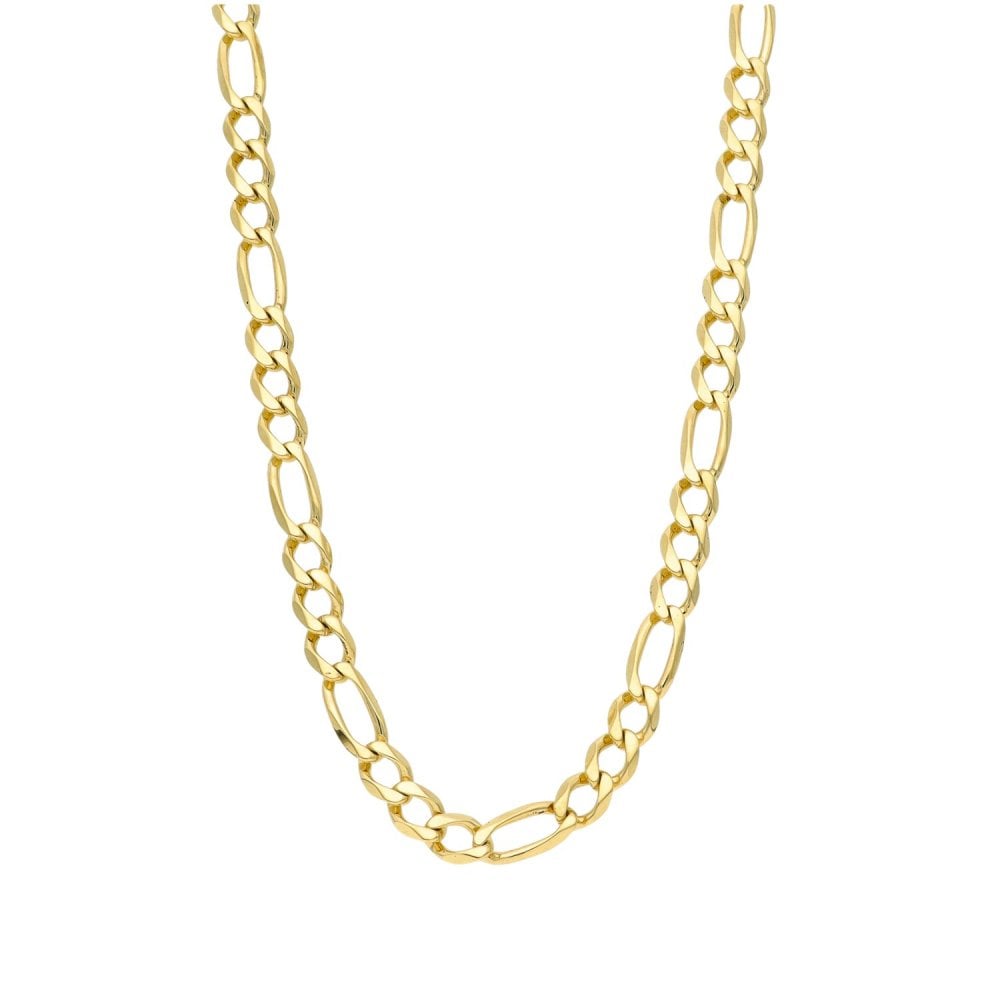 Gents 9ct Yellow Gold Figaro Chain - 22" - 24.1g