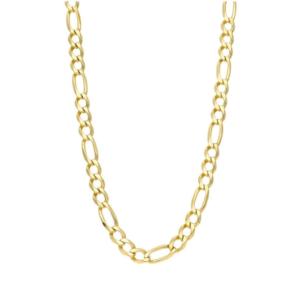 Gents 9ct Yellow Gold Figaro Chain - 22" - 24.1g