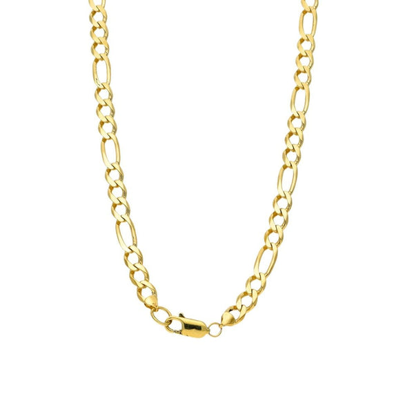 Gents 9ct Yellow Gold Figaro Chain - 22" - 24.1g