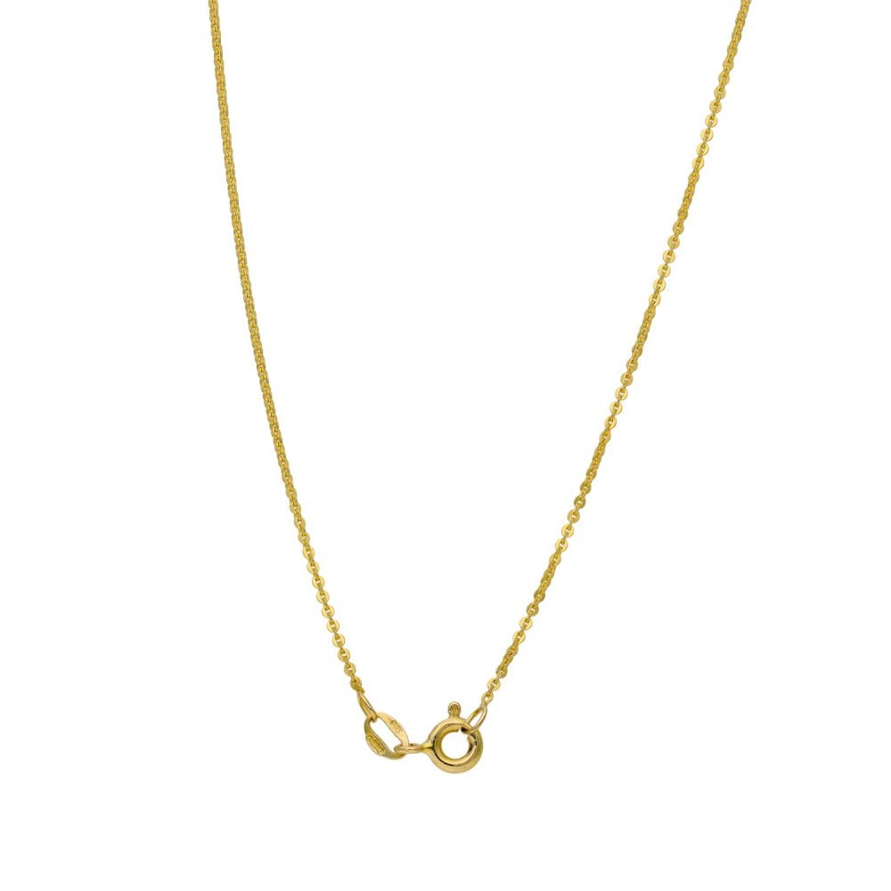 9ct Yellow Gold Diamond Snake Pendant & Necklace - 18" - 3.2g