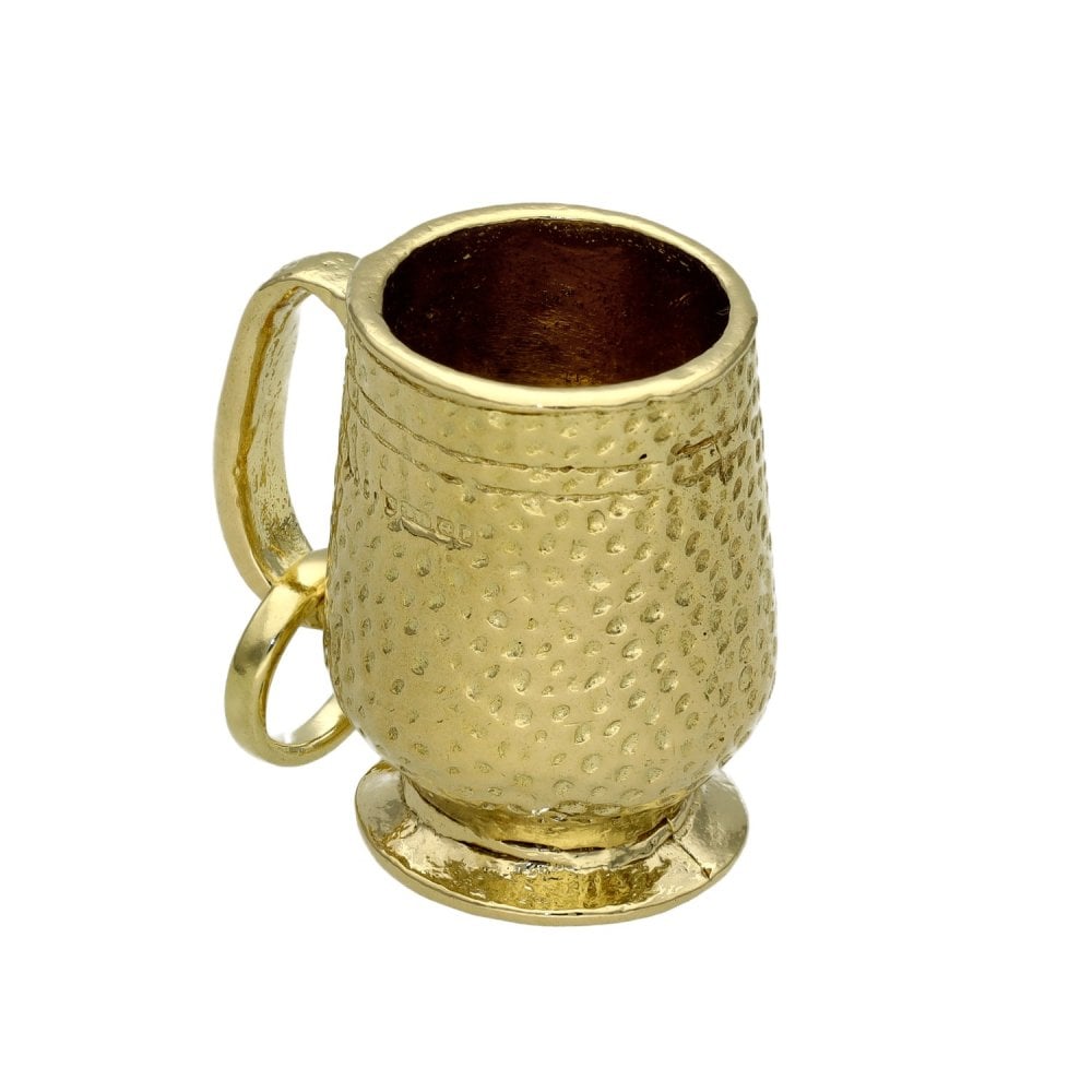 9ct Yellow Gold Tankard Charm - 19x19mm - 11.9g