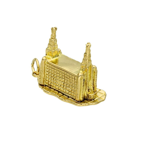 9ct Yellow Gold Liver Building Charm - 18x15mm - 4.7g