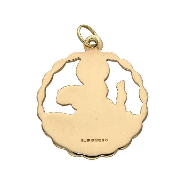 Gents 9ct Yellow Gold St. Christopher Pendant - 23x23mm - 5.5g