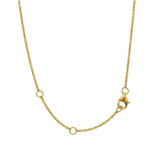 18ct Yellow Gold Diamond Loop Pendant & Necklace - 18" - 3.5g
