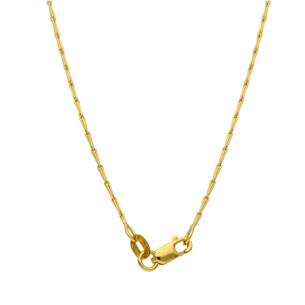 18ct Yellow & White Gold Heart Pendant & Necklace - 18" - 6.7g