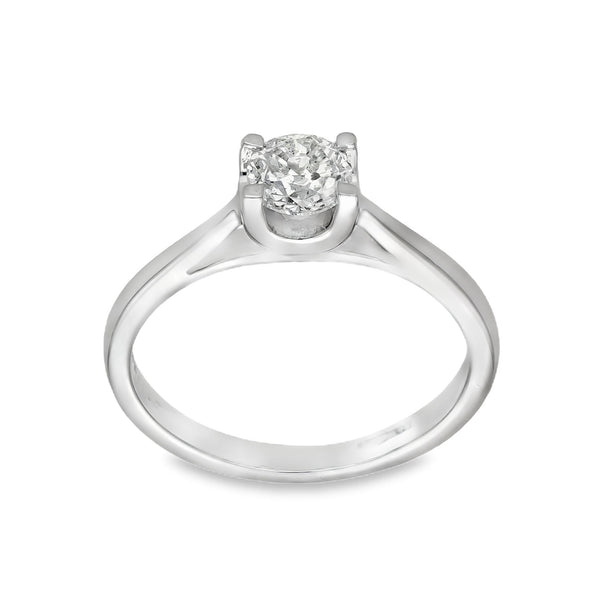 Platinum Diamond Solitaire Engagement Ring - 0.56ct - Size L