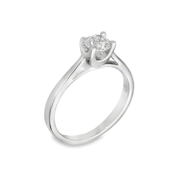 Platinum Diamond Solitaire Engagement Ring - 0.56ct - Size L