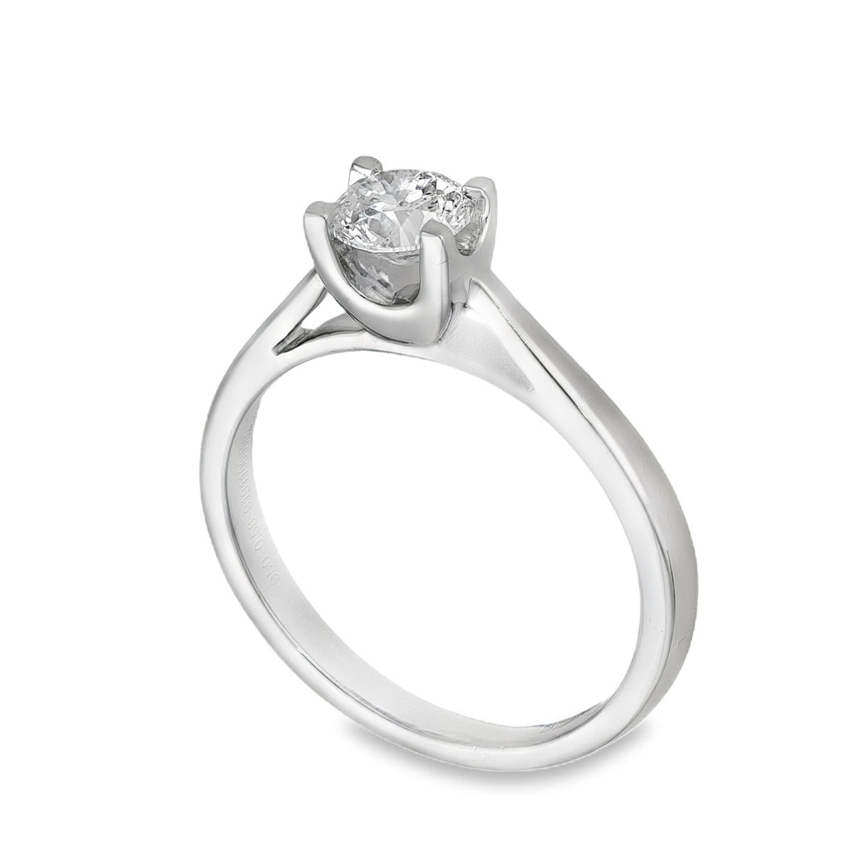 Platinum Diamond Solitaire Engagement Ring - 0.56ct - Size L