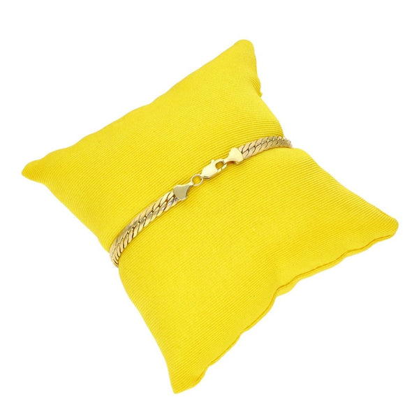 9ct Yellow Gold Curb Link Bracelet - 7.5" - 4.3g