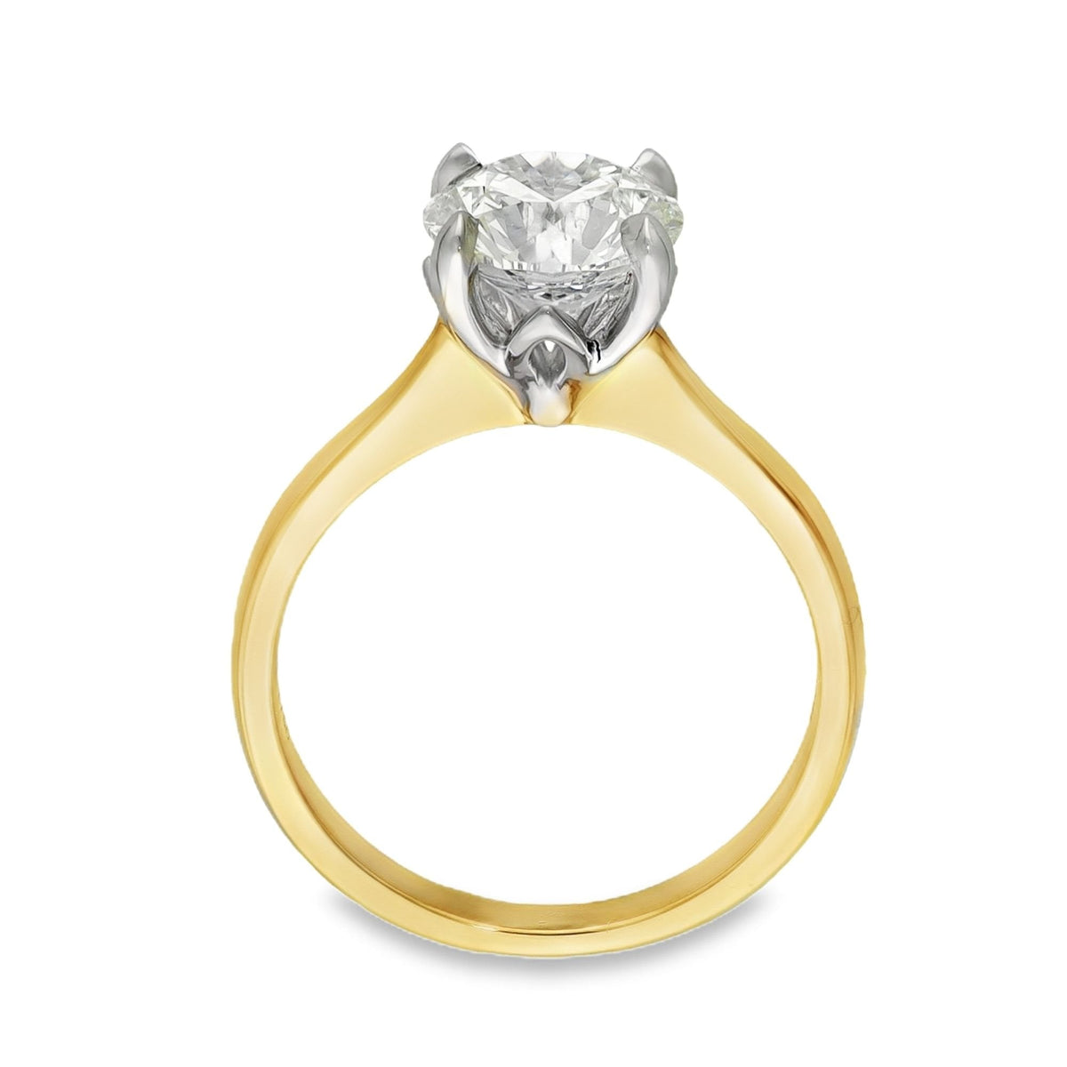 2.00ct Yellow Gold Certified Diamond Engagement Ring - F/VVS2