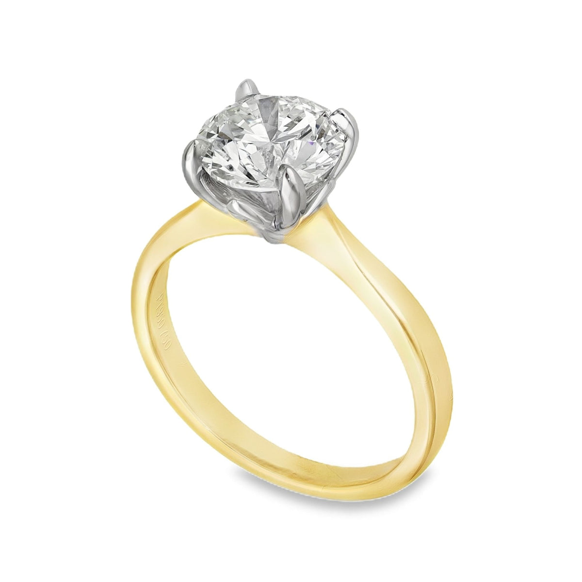 2.00ct Yellow Gold Certified Diamond Engagement Ring - F/VVS2