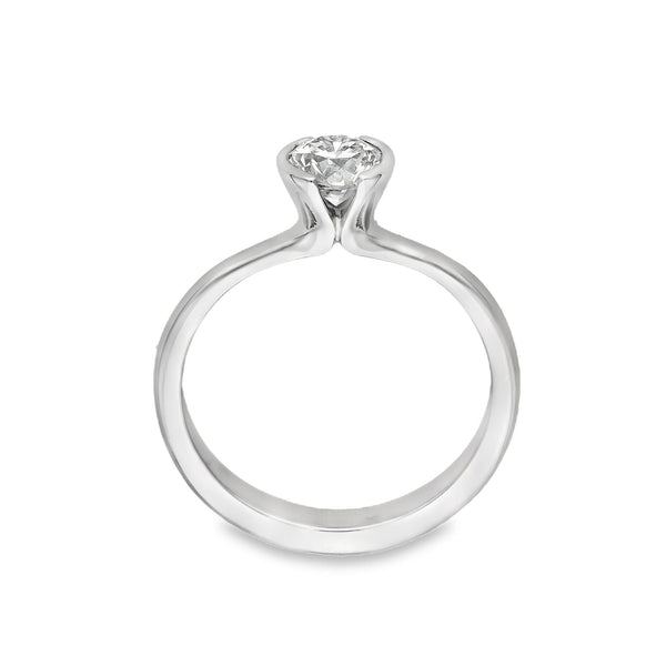 Platinum 0.57ct Diamond Solitaire Engagement Ring - Size K