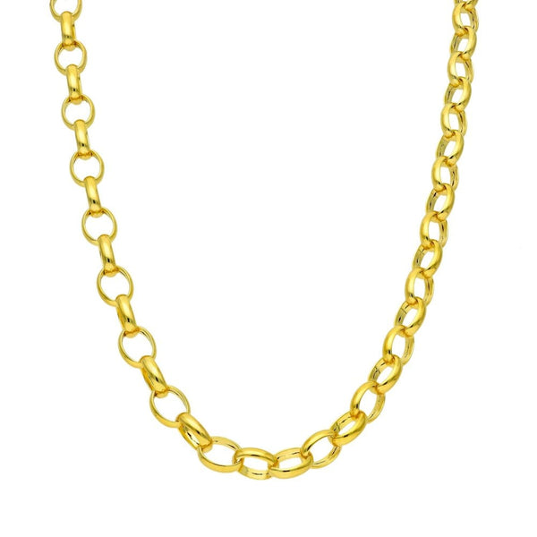 9ct Yellow Gold Hollow Oval Belcher Chain - 30" - 19.5g