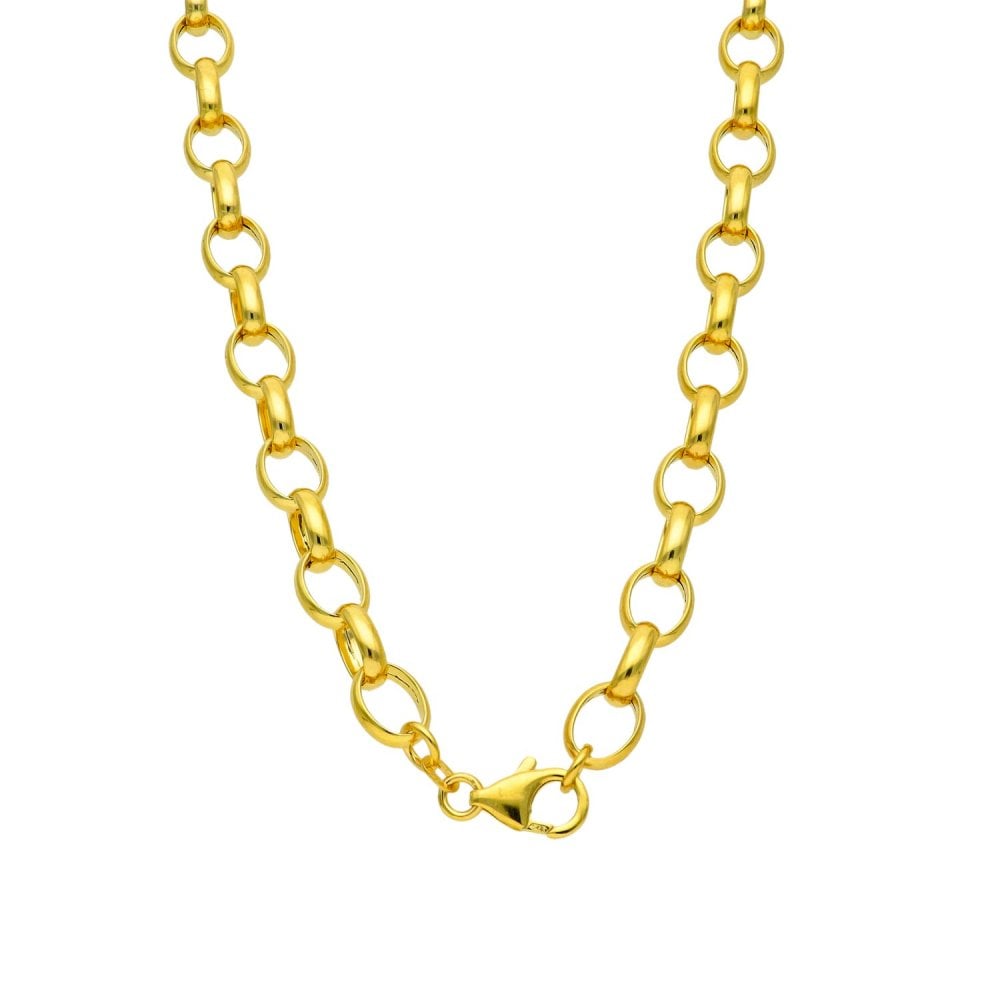 9ct Yellow Gold Hollow Oval Belcher Chain - 30" - 19.5g