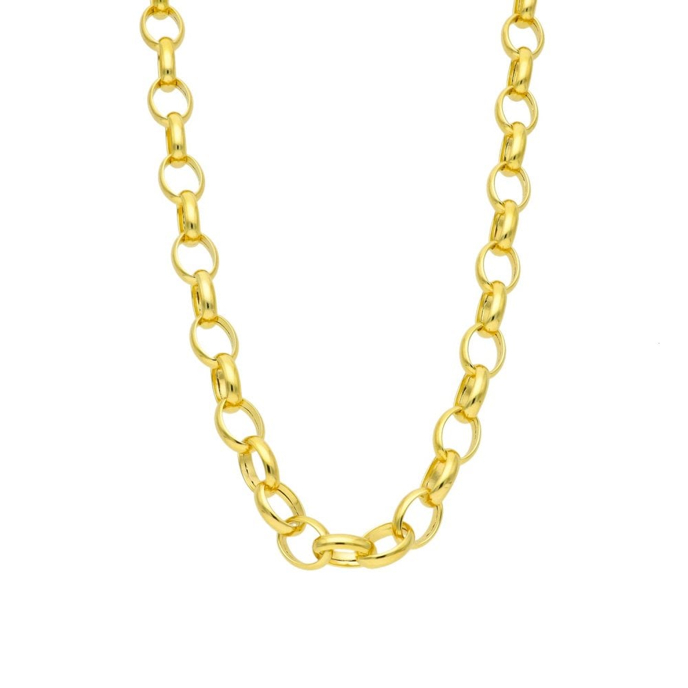 9ct Yellow Gold Hollow Oval Belcher Chain - 24" - 16.0g